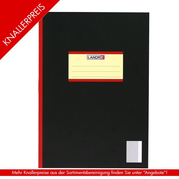 LANDRÉ Oberschulheft A4, 20 Blatt, 80 g/m², kariert mit Rand