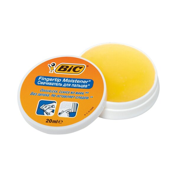BIC® Fingertip Fingeranfeuchter 20 ml, weiß/orange