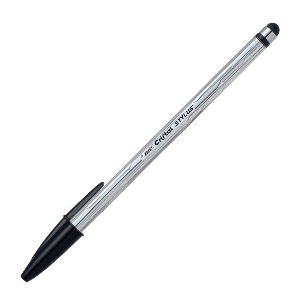 BIC® Cristal® STYLUS Kugelschreiber, 0,4 mm - schwarz