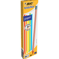 Bleistift EVOLUTION Stripes HB, mit Radierer, sortiert