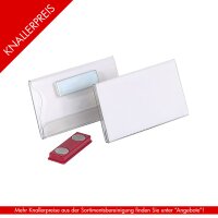 DURABLE Namensschilder mit Magnet 75 x 40 mm transparent