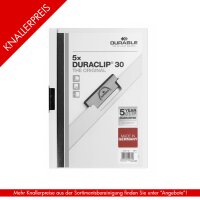 DURABLE Klemmhefter DURACLIP ORIGINAL 30 DIN A4 weiß