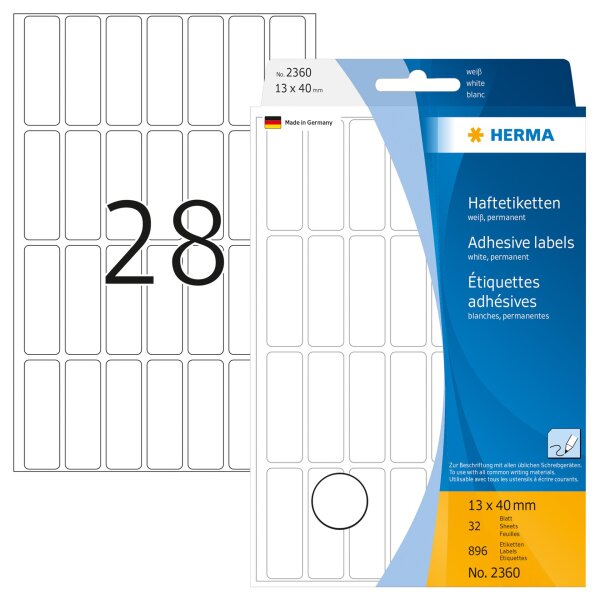 HERMA Vielzweck-Etiketten 13x40mm 896Et
