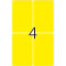 Vielzweck-Etikett 52x82 mm - gelb