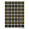 Klebe-Zahlen 13x13 mm - 0-9, schwarz auf gold geprägter Folie