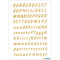 Klebe-Buchstaben 8 mm, wetterfest - A-Z, gold auf transparenter Folie