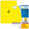 Ordner-Etikett A4, breit/kurz - gelb