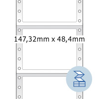 Etikett 147,32x48,4 mm endlos 1bahn.