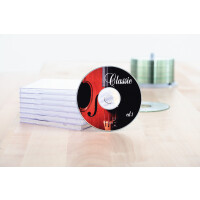 Etikett 116 mm CD weiss glossy A4