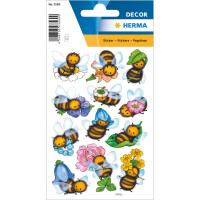 Schmuck-Etikett DECOR - lustige Bienen