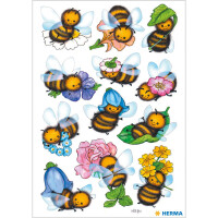 Schmuck-Etikett DECOR - lustige Bienen