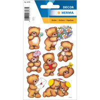 Schmuck-Etikett DECOR - Bären mit Blumen