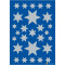 Schmuck-Etikett DECOR - silberne Sterne, 6-zackig