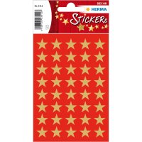 Schmuck-Etikett DECOR - goldene Sterne Ø 13 mm