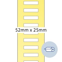 Rollen-Etikett Thermotransfer, 52x25 mm - weiß
