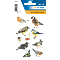 Schmuck-Etikett DECOR - Aquarell Vögel