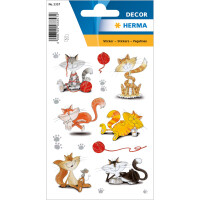 Schmuck-Etikett DECOR - lustige Katzen