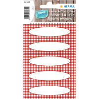 Küchen-Etikett VARIO - Vichy-Karo, rot