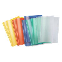 Heftschoner transparent A5 - 10er Set je 2x farblos, gelb, blau, rot, grün