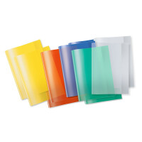 Heftschoner transparent A4 - 10er Set je 2x farblos, gelb, blau, rot, grün