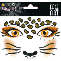 Sticker PARTY Line Face Art - Leopard