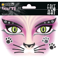 Sticker PARTY Line Face Art Pink Cat