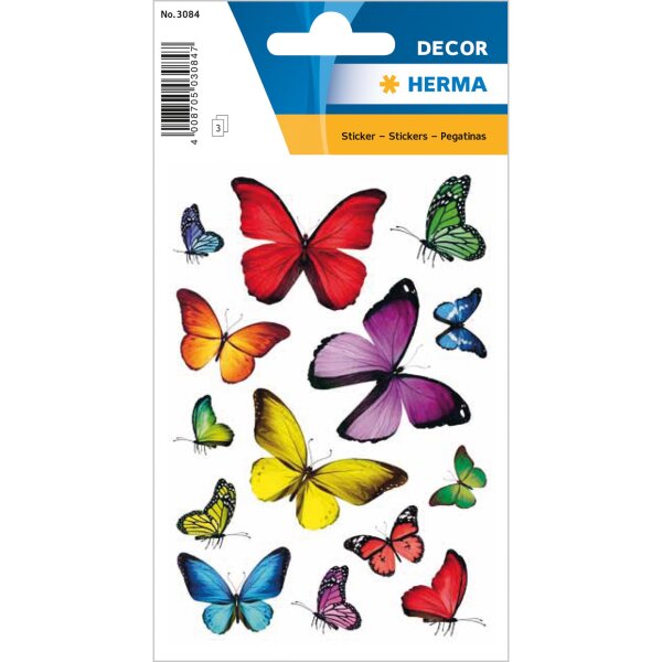Schmuck-Etikett DECOR - Schmetterlingsvielfalt