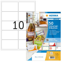 HERMA Etikett ablösbar 99,1x57mm weiß A4
