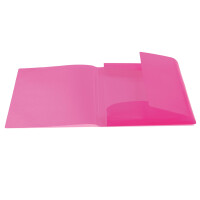 Sammelmappe A4 PP - pink-transluzent