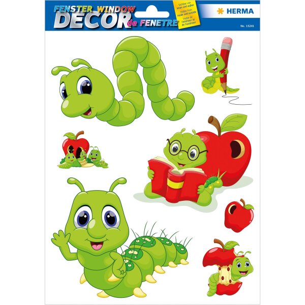 HERMA Fensterbild Decor Fritz - Der Wurm, DIN A4