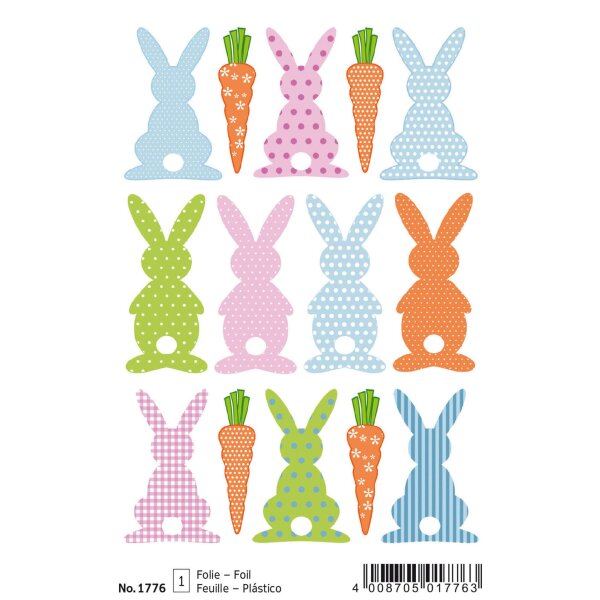HERMA Oster-Sticker MAGIC TREND Hasenralley, Folie