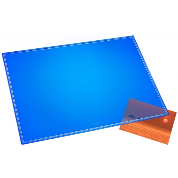 Schreibunterlage Durella 53 x 40cm, transluzent - blau