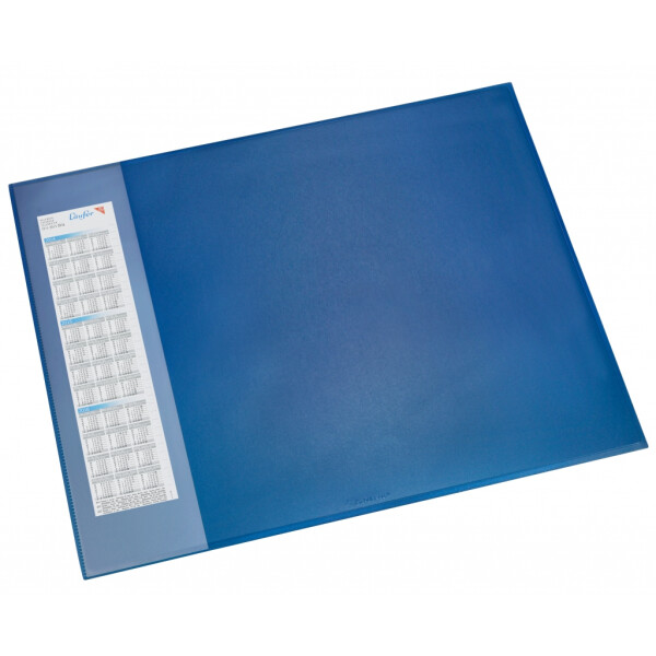 Läufer Durella D1 Schreibunterlage mit Seitentasche L, Kalender, blau, 65x52 cm - blau