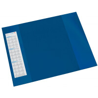 Läufer Durella D2 Schreibunterlage mit Seitentasche L+R, Kalender, blau, 65x52 cm - blau