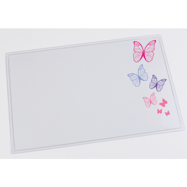 Läufer Durella Emotion Schreibunterlage "Butterfly", klar, 53x40 cm - transparent