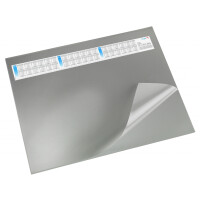 Läufer Durella DS Schreibunterlage mit Abdeckung und Kalender, grau, 53x40 cm - grau