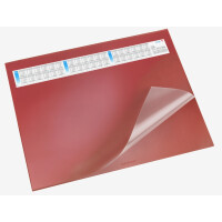 Läufer Durella DS Schreibunterlage mit Abdeckung und Kalender, rot, 53x40 cm - rot