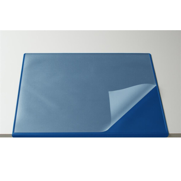 Läufer Durella Flexoplan DS Schreibunterlage mit Kantenschutz und Abdeckung, blau, 65x52 cm - blau