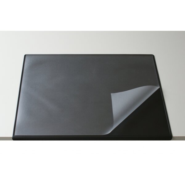 Läufer Durella Flexoplan DS Schreibunterlage mit Kantenschutz und Abdeckung, schwarz, 65x52 cm - schwarz