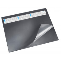 Läufer Durella DS Schreibunterlage mit Abdeckung und Kalender, schwarz, 65x52 cm - schwarz