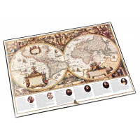 Landkarten-Schreibunterlagen Welt antik -