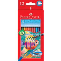 Aquarellfarbstifte für Kinder - 12er Kartonetui Aquarellfarben + Pinsel
