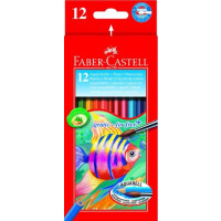 Aquarellfarbstifte für Kinder - 12er Kartonetui Aquarellfarben + Pinsel