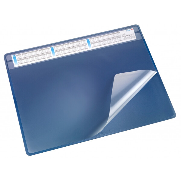 Läufer Durella Soft Schreibunterlage tauschbare Abdeckung, Kalender, blau, 65x50 cm - blau