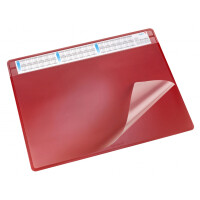Läufer Durella Soft Schreibunterlage tauschbare Abdeckung, Kalender, rot, 65x50 cm - rot