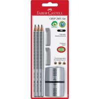 Blisterkarte GRIP 2001, inkl. Bleistift, Eraser Cap und Dreifachspitzdose