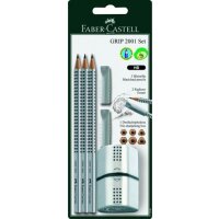 Blisterkarte GRIP 2001, inkl. Bleistift, Eraser Cap und Dreifachspitzdose