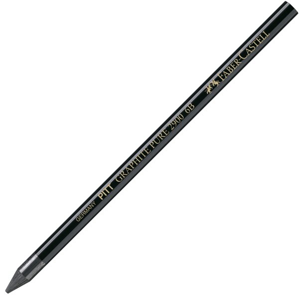 PITT Monochrome Graphite Pure Stift, Farbe: schwarz, Härtegrad 6B