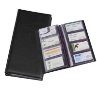 Professional Visitenkartenordner 256 Karten, 290x133 mm, schwarz - schwarz