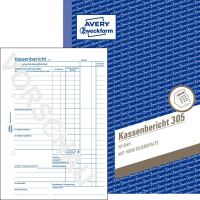Formularbuch 305 Kassenbericht A5 - 50 Blatt